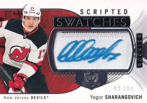 AUTO RC patch karta YEGOR SHARANGOVICH 20-21 UD The CUP Scripted Swatches Rookies /35